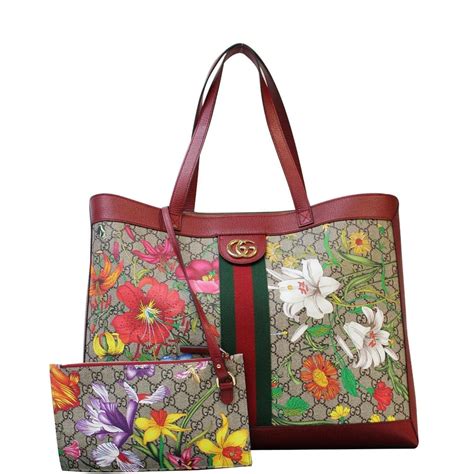 gucci ophidia gg flora medium tote|ophidia gg large shoulder bag.